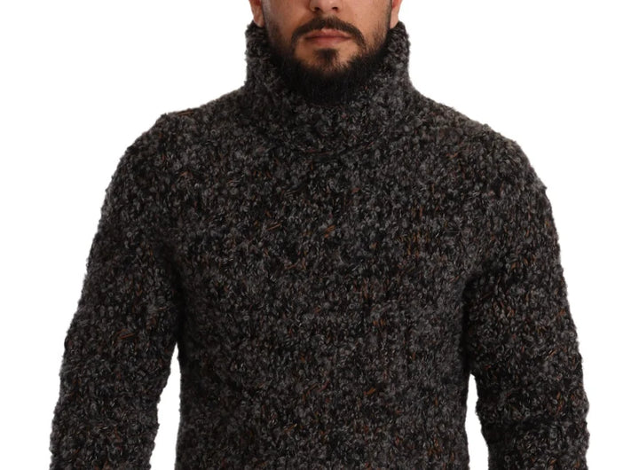 Dolce &amp; Gabbana Gray Wool Blend Turtleneck Pullover Sweater