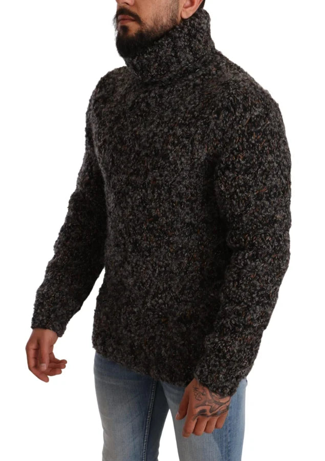 Dolce &amp; Gabbana Gray Wool Blend Turtleneck Pullover Sweater