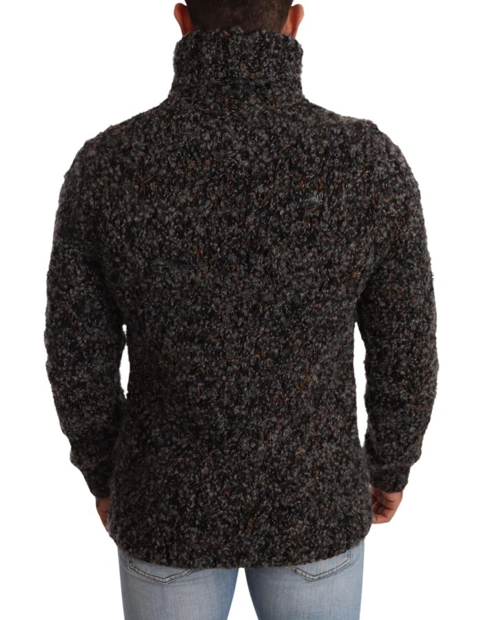 Dolce &amp; Gabbana Gray Wool Blend Turtleneck Pullover Sweater