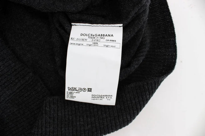 Dolce &amp; Gabbana Gray Wool Button Cardigan Sweater