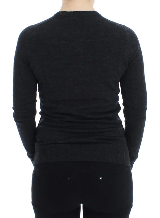 Dolce &amp; Gabbana Gray Wool Button Cardigan Sweater