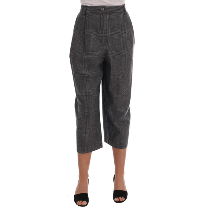Dolce & Gabbana Gray Wool Capri Pants