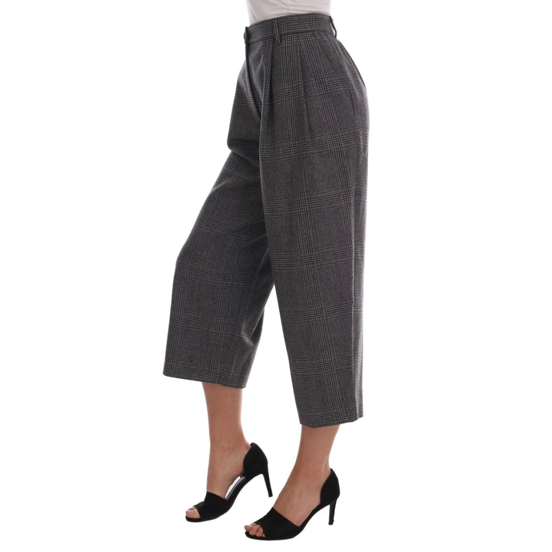 Dolce & Gabbana Gray Wool Capri Pants