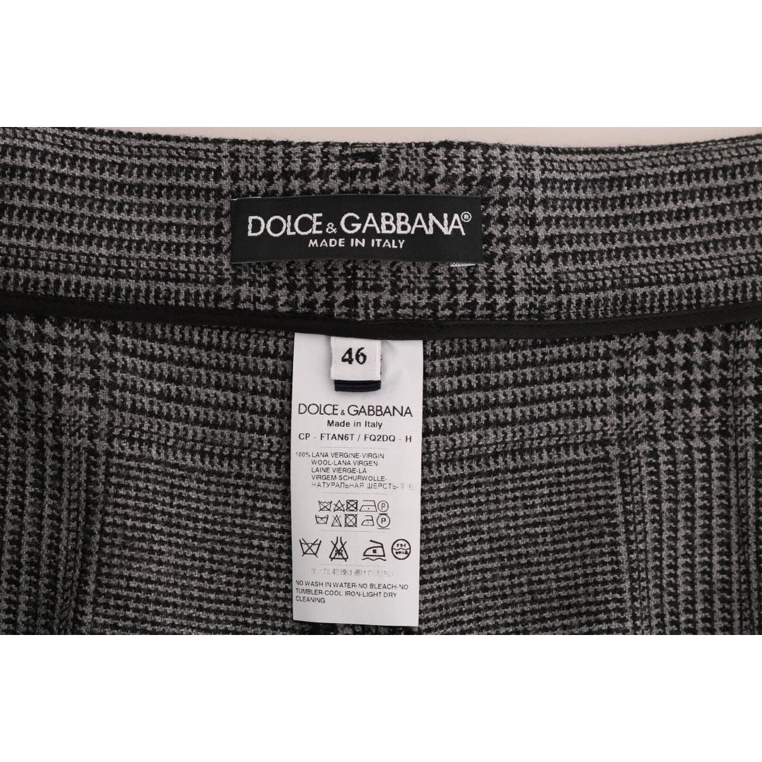Dolce & Gabbana Gray Wool Capri Pants