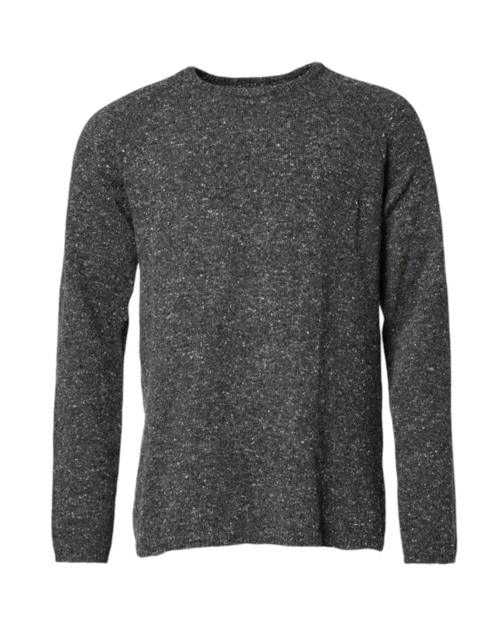 Dolce &amp; Gabbana Gray Wool Knitted Round Neck Pullover Sweater