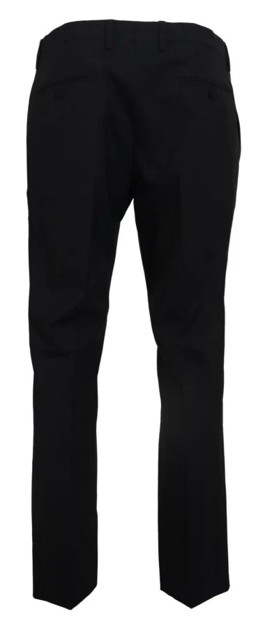 Dolce &amp; Gabbana Gray Wool Stretch Dress Formal Slim Fit Pant