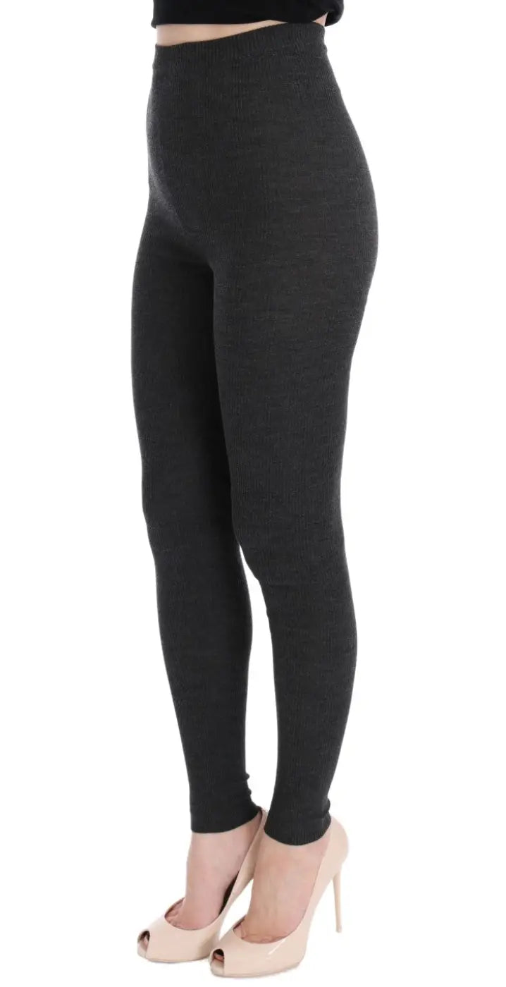 Dolce &amp; Gabbana Gray Wool Stretch Tights