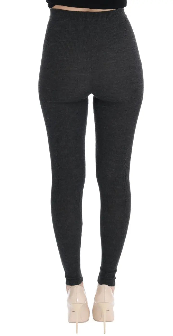 Dolce &amp; Gabbana Gray Wool Stretch Tights