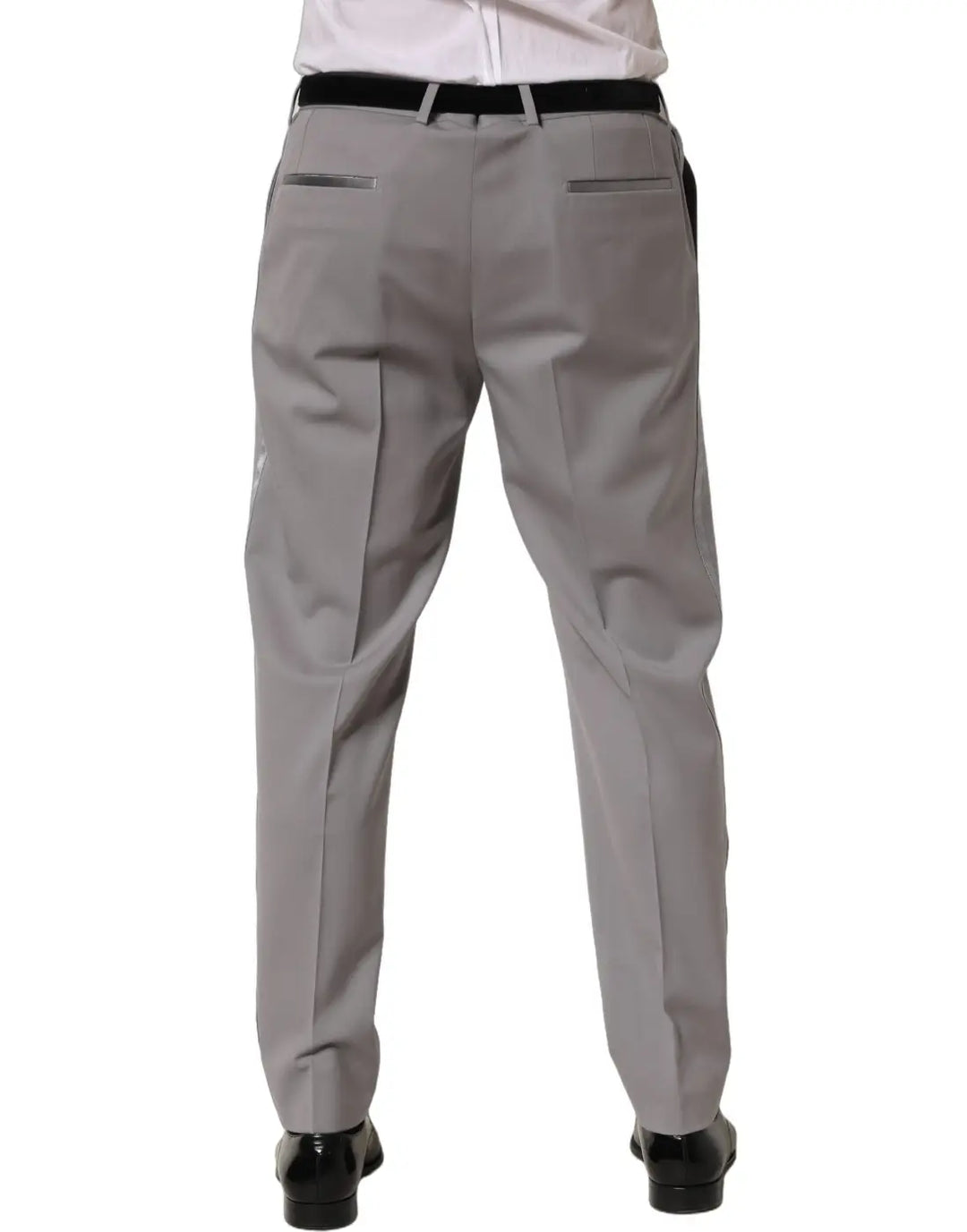 Dolce &amp; Gabbana Gray Wool Tapered Men Dress Trouser Pants