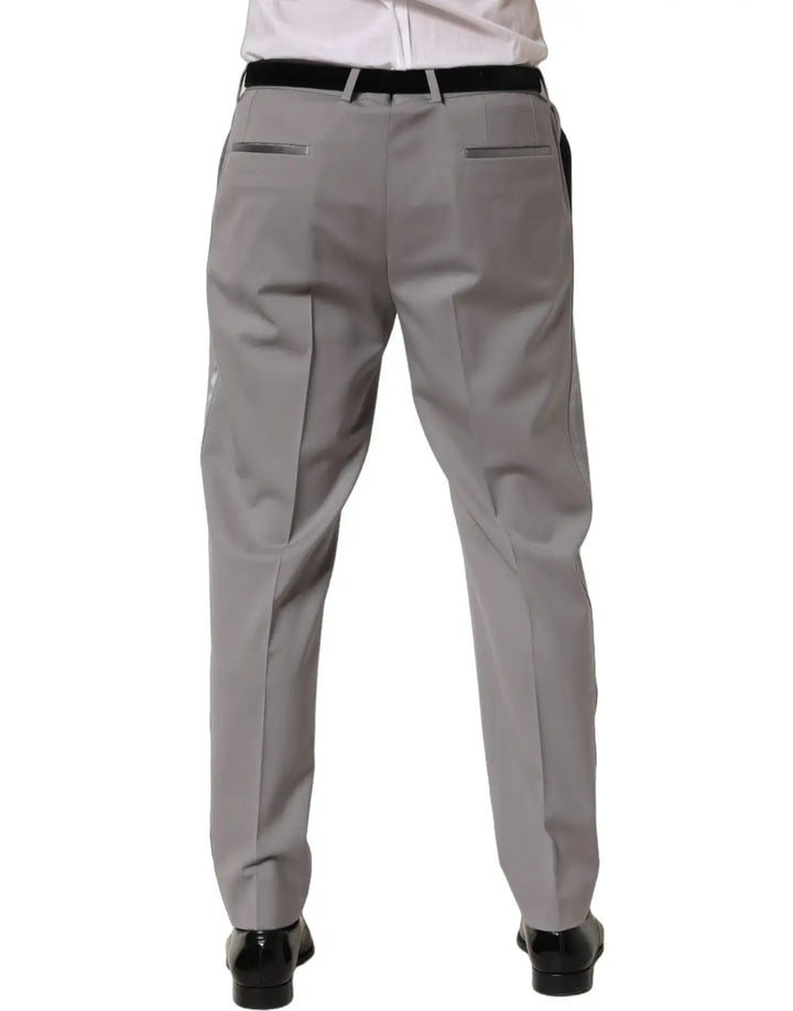 Dolce &amp; Gabbana Gray Wool Tapered Men Dress Trouser Pants