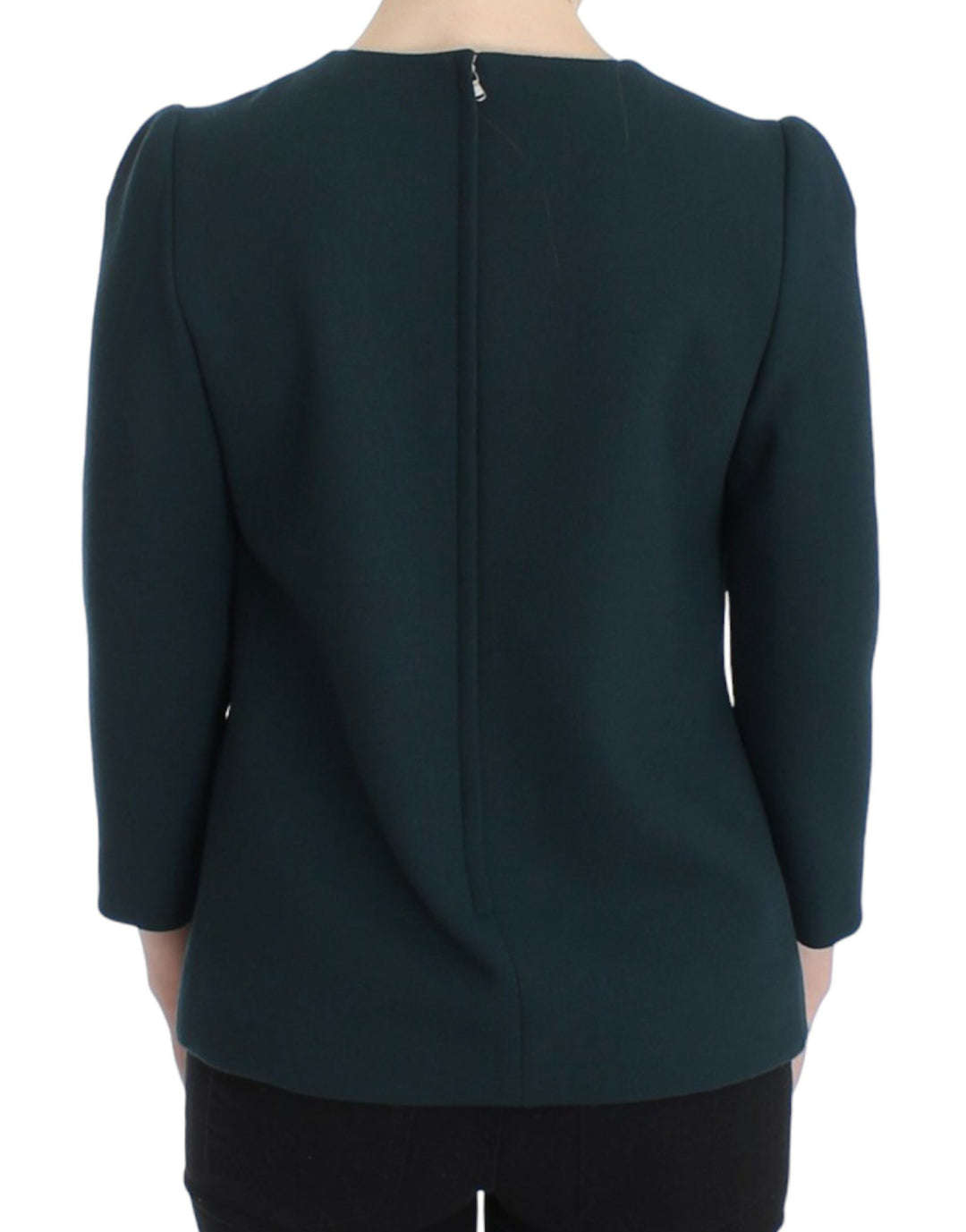 Dolce &amp; Gabbana Blouses - Women’s Green 3/4 Sleeve Wool Blouse