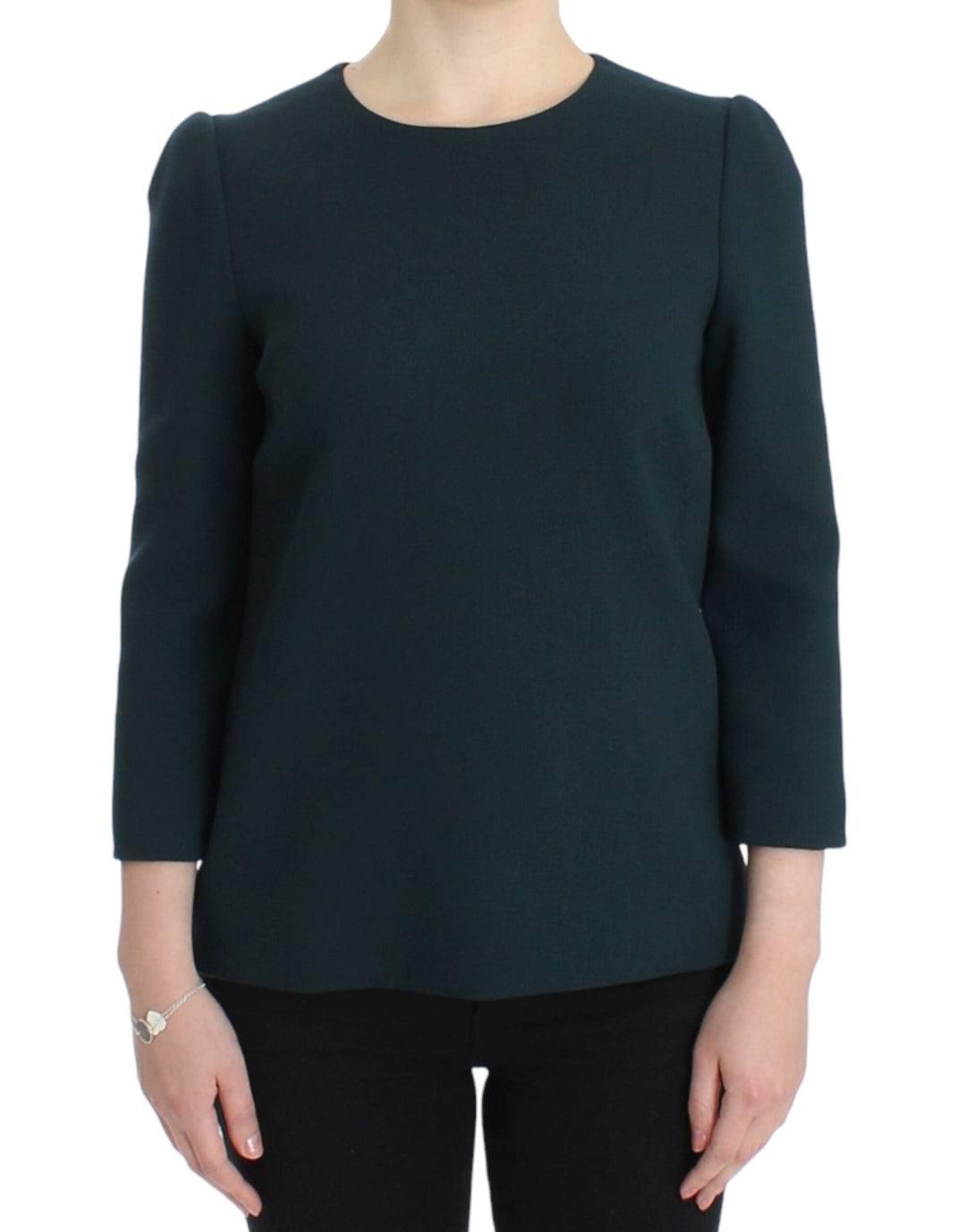 Dolce &amp; Gabbana Blouses - Women’s Green 3/4 Sleeve Wool Blouse