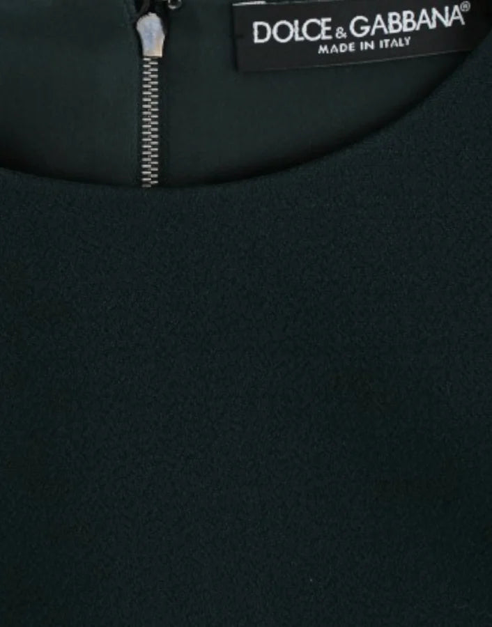 Dolce &amp; Gabbana Green 3/4 sleeve wool blouse