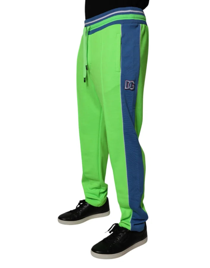 Dolce &amp; Gabbana Green Blue Jogger Sweatpants Pants