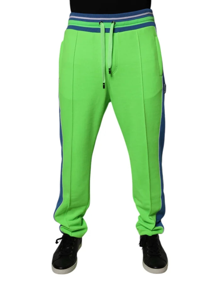 Dolce &amp; Gabbana Green Blue Jogger Sweatpants Pants