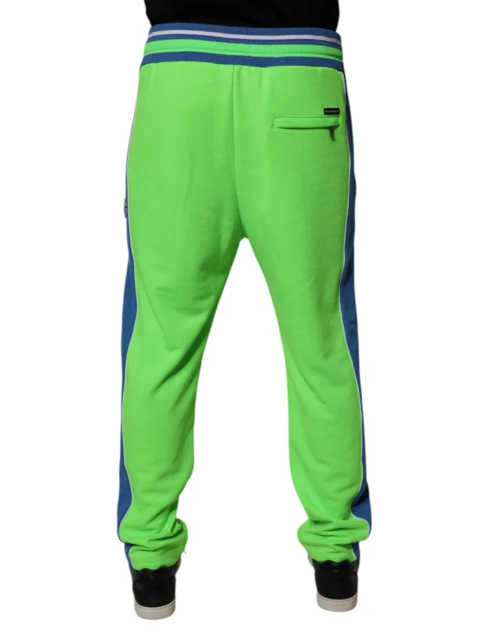 Dolce &amp; Gabbana Green Blue Jogger Sweatpants Pants