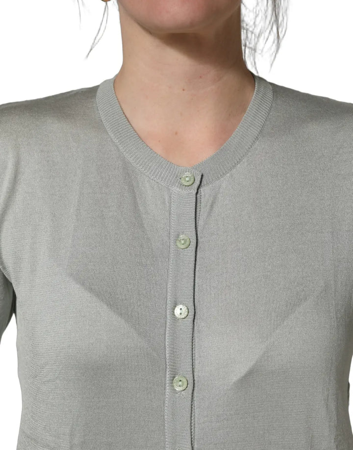 Dolce &amp; Gabbana Green ButtonDown LongSleeve Cardigan Sweater