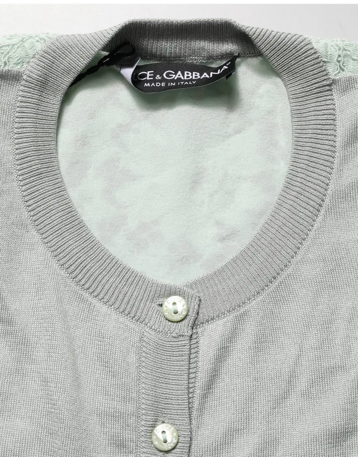 Dolce &amp; Gabbana Green ButtonDown LongSleeve Cardigan Sweater