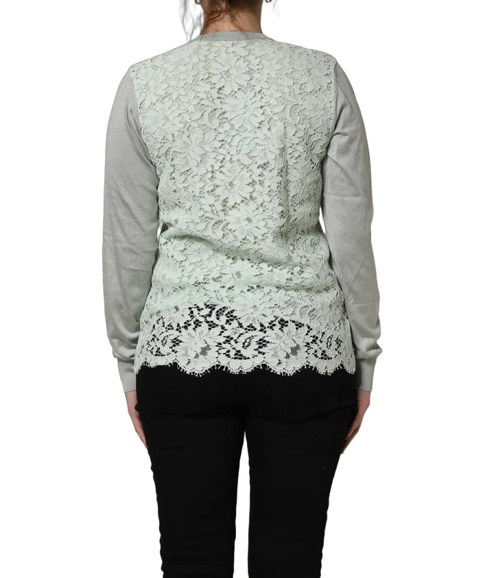 Dolce &amp; Gabbana Green ButtonDown LongSleeve Cardigan Sweater