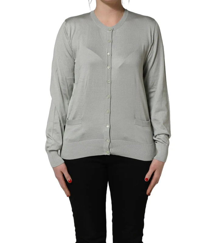 Dolce &amp; Gabbana Green ButtonDown LongSleeve Cardigan Sweater