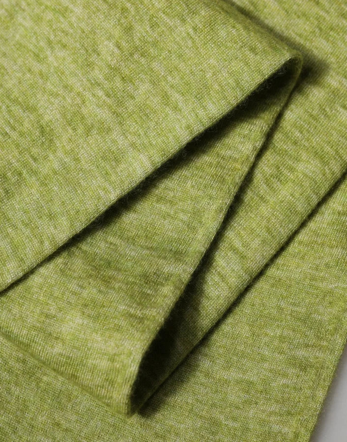Dolce &amp; Gabbana Green Cashmere Knitted Neck Foulard 280cm x11cm Men Scarf