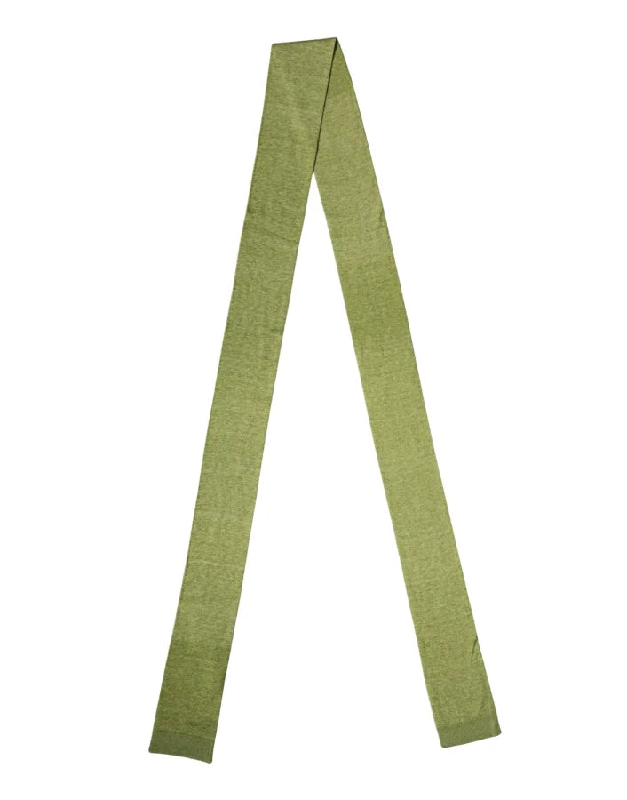 Dolce &amp; Gabbana Green Cashmere Knitted Neck Foulard 280cm x11cm Men Scarf