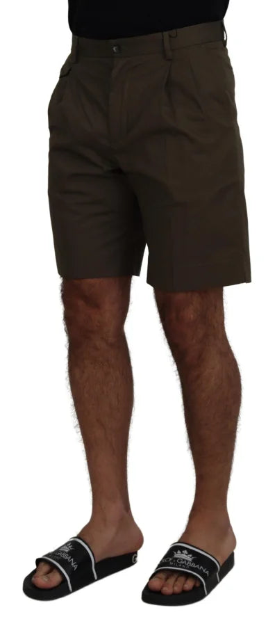Dolce &amp; Gabbana Green Chinos Cotton Casual Shorts
