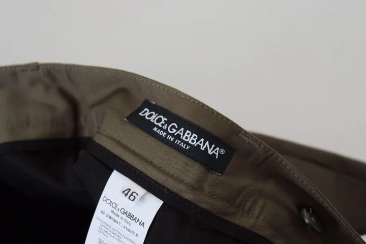 Dolce &amp; Gabbana Green Chinos Cotton Casual Shorts
