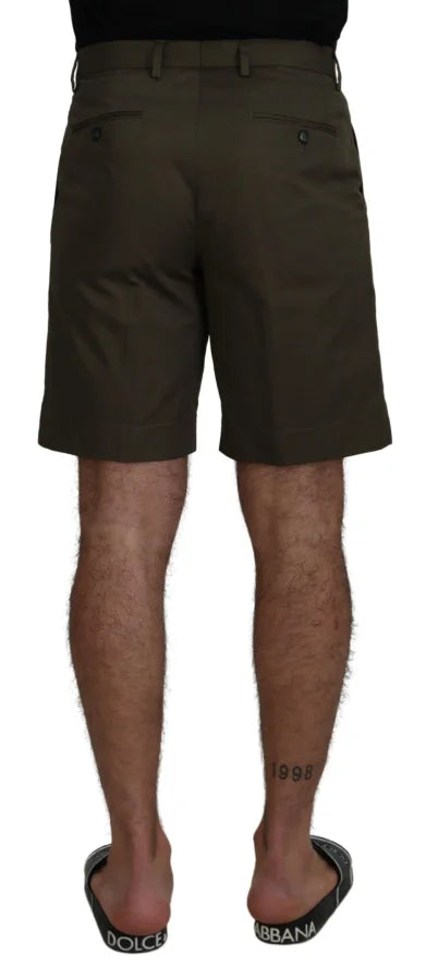 Dolce &amp; Gabbana Green Chinos Cotton Casual Shorts