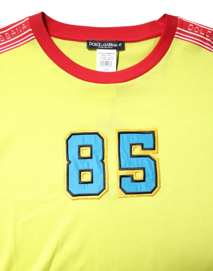 Dolce &amp; Gabbana Green Cotton 85 Patch Crew Neck T-shirt
