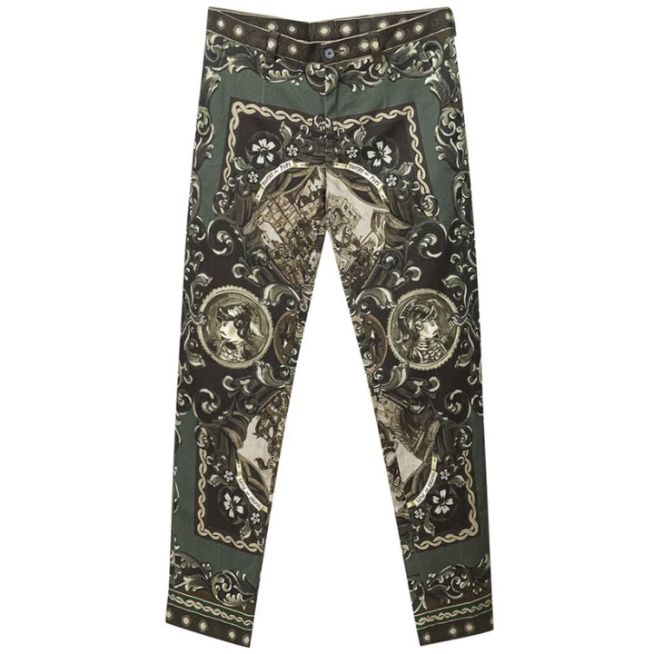 Dolce &amp; Gabbana Green Cotton Casual Pants