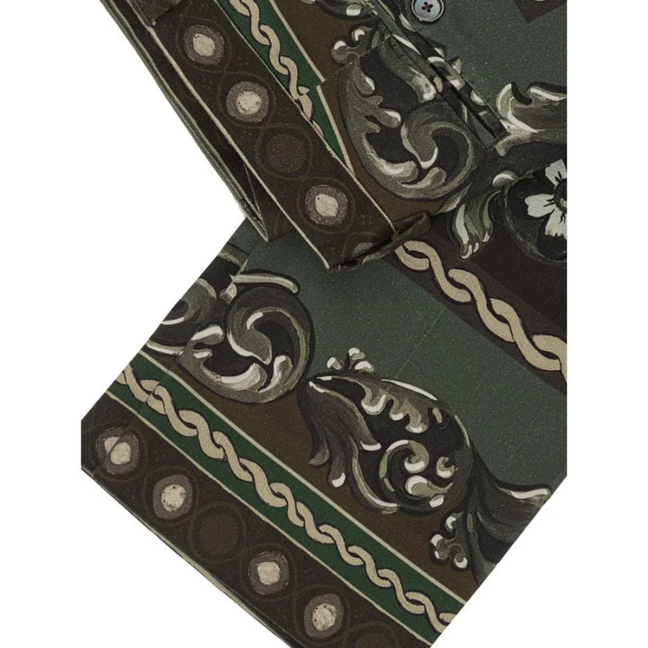 Dolce &amp; Gabbana Green Cotton Casual Pants