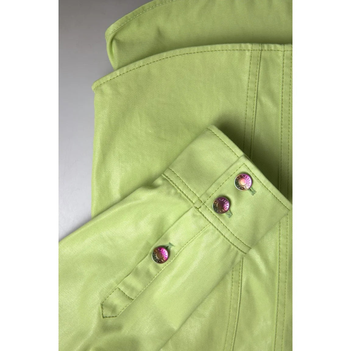 Dolce and Gabbana Green Cotton Collared Button Down Shirt with Pockets &