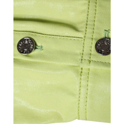 Dolce and Gabbana Green Cotton Collared Shirt for Men Long Sleeve &