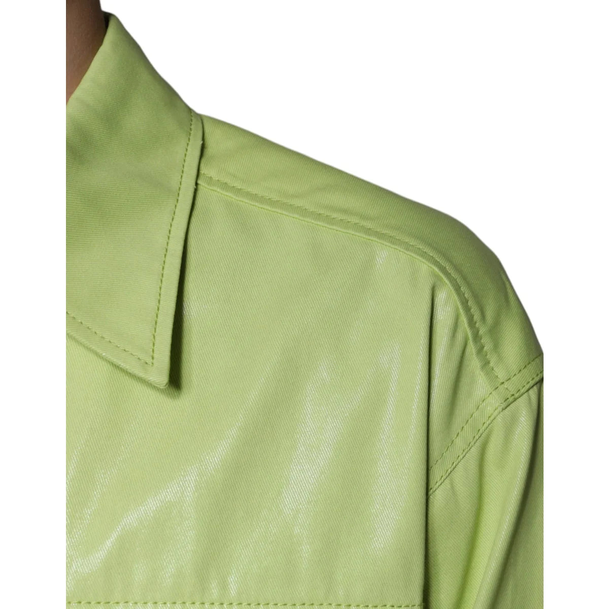 Dolce and Gabbana Green Cotton Collared Shirt for Men Long Sleeve &