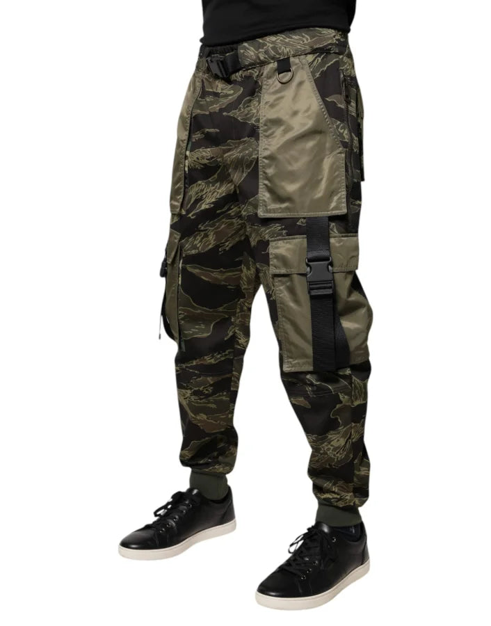 Dolce &amp; Gabbana Green Cotton Jogger Cargo Pants