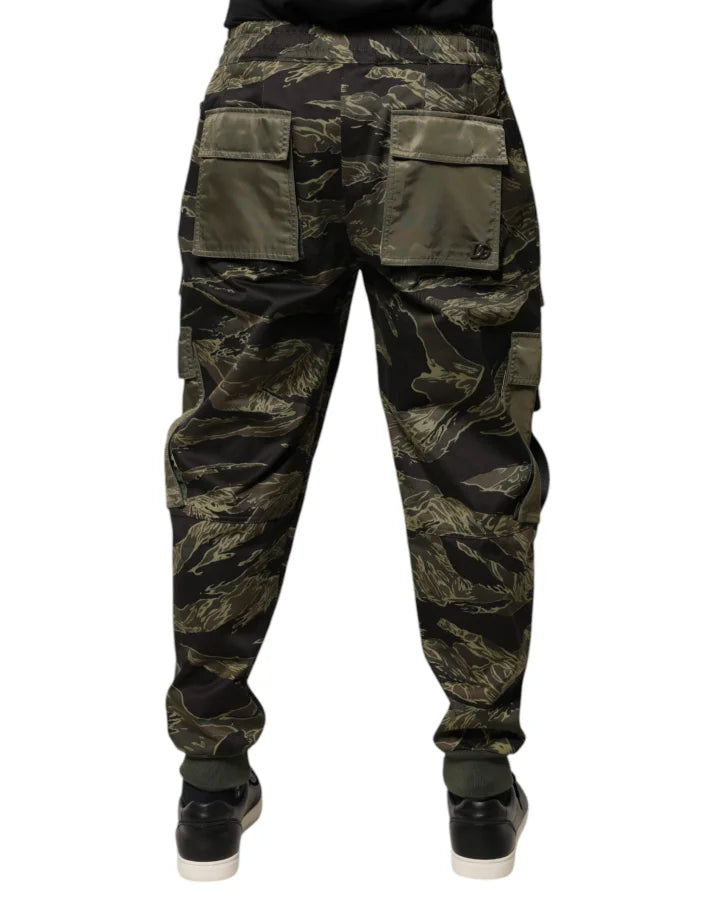 Dolce &amp; Gabbana Green Cotton Jogger Cargo Pants