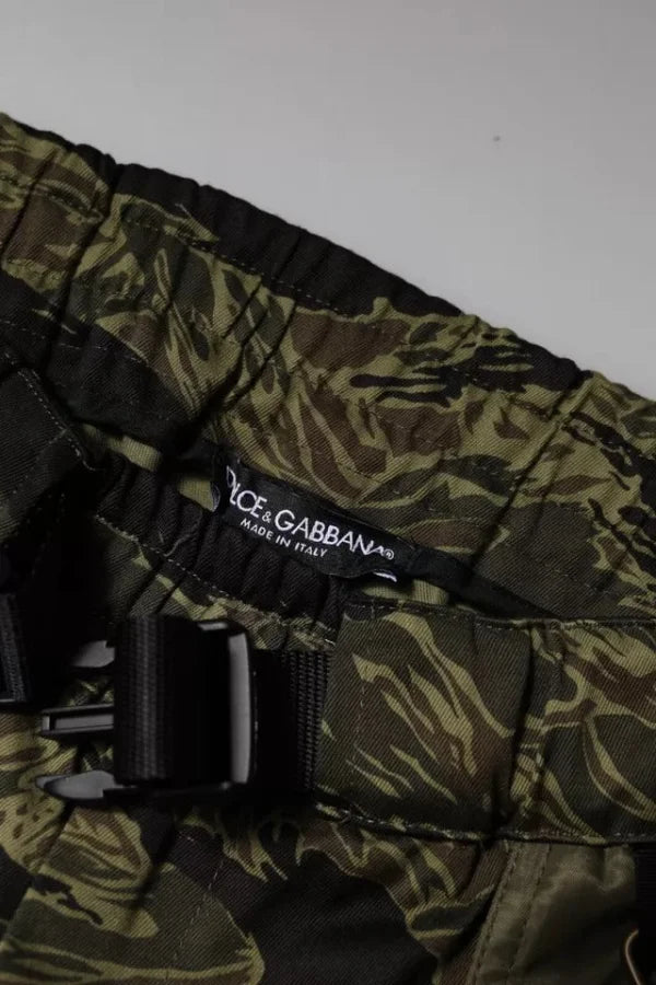 Dolce &amp; Gabbana Green Cotton Jogger Cargo Pants