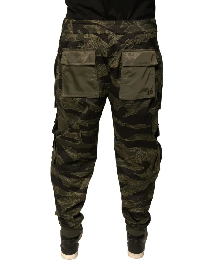 Dolce &amp; Gabbana Green Cotton Jogger Cargo Pants