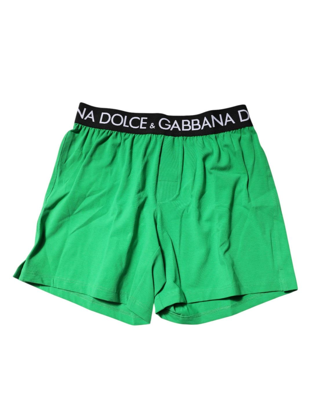 Dolce &amp; Gabbana Green Cotton Regular Boxer Shorts Underwear