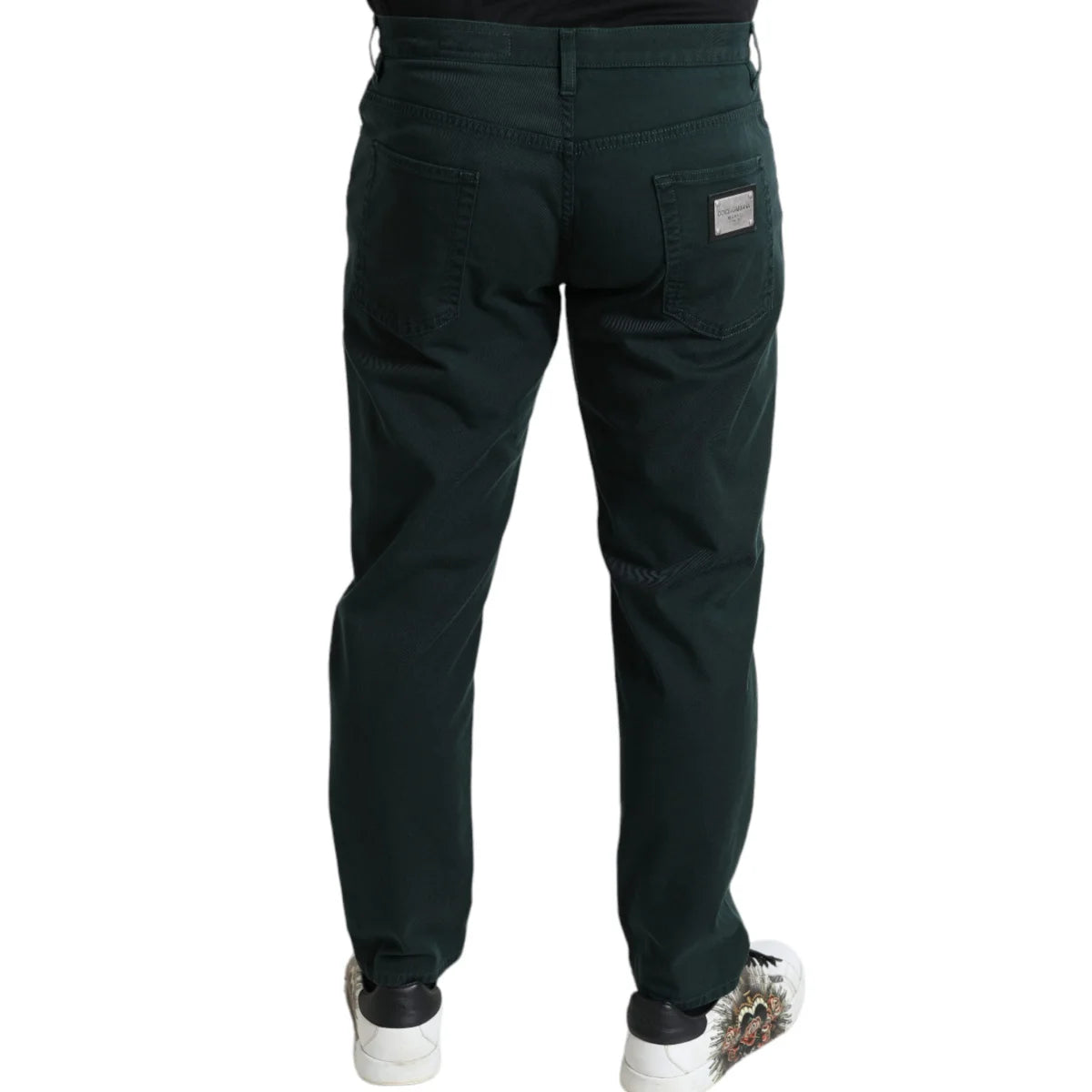 Dolce & Gabbana Green Cotton Stretch Skinny Men Denim Jeans