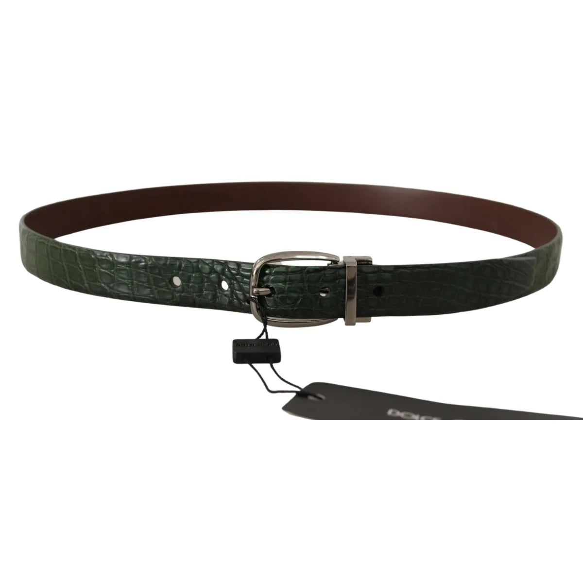 Dolce & Gabbana Green Crocodile Belt Perfume Envy