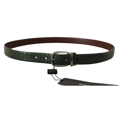 Dolce & Gabbana Green Crocodile Belt Perfume Envy