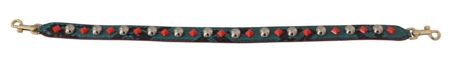 Dolce &amp; Gabbana - Green Crystals Leather Bag Shoulder Strap