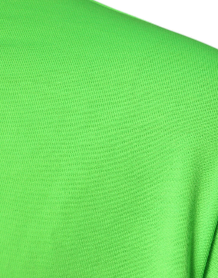 Dolce &amp; Gabbana Green Dg Logo Cotton Crew Neck T-shirt