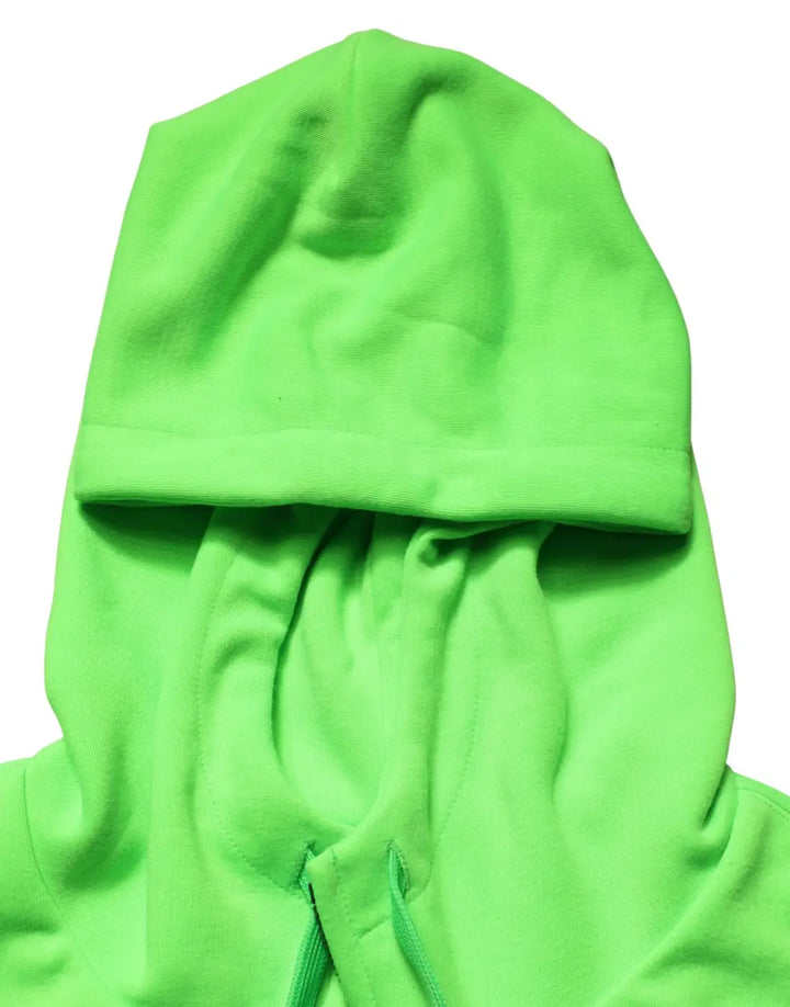Dolce &amp; Gabbana Green FullZip Fleece HoodedSweatshirt Sweater