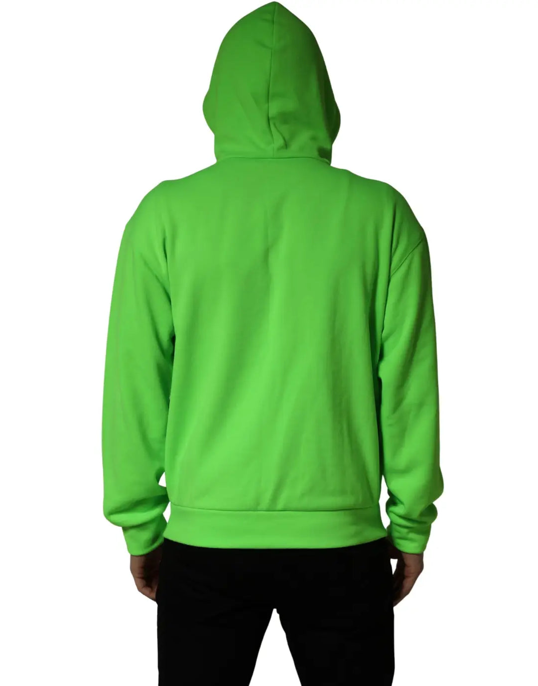 Dolce &amp; Gabbana Green FullZip Fleece HoodedSweatshirt Sweater