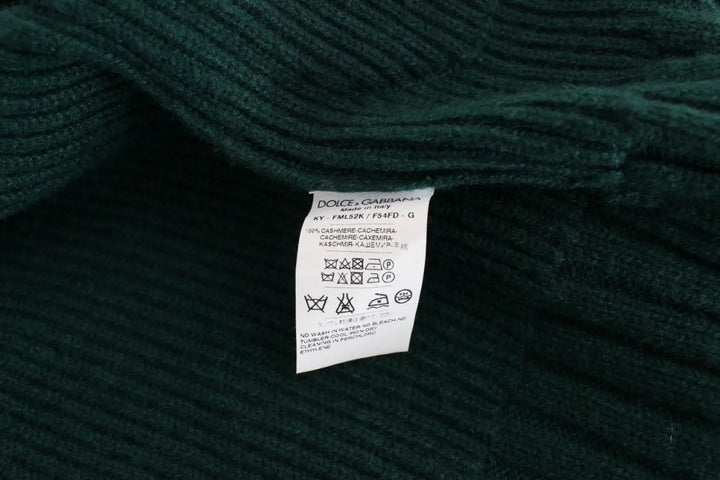 Dolce &amp; Gabbana Green Knitted Cashmere Cardigan