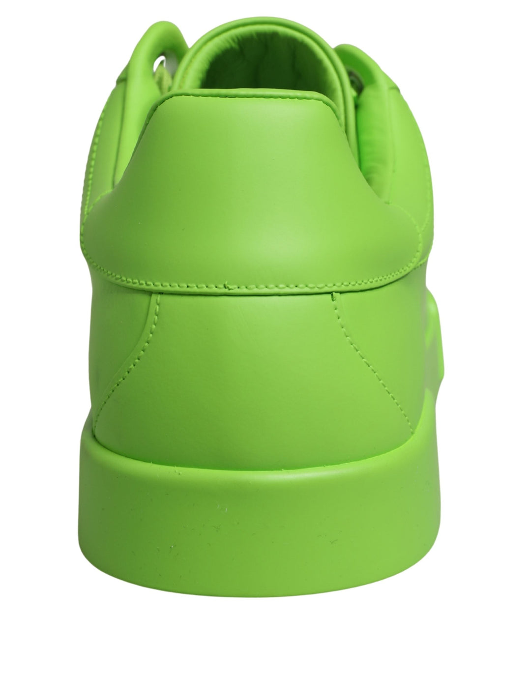 Dolce &amp; Gabbana Green Leather Portofino Low Top Sneakers Shoes
