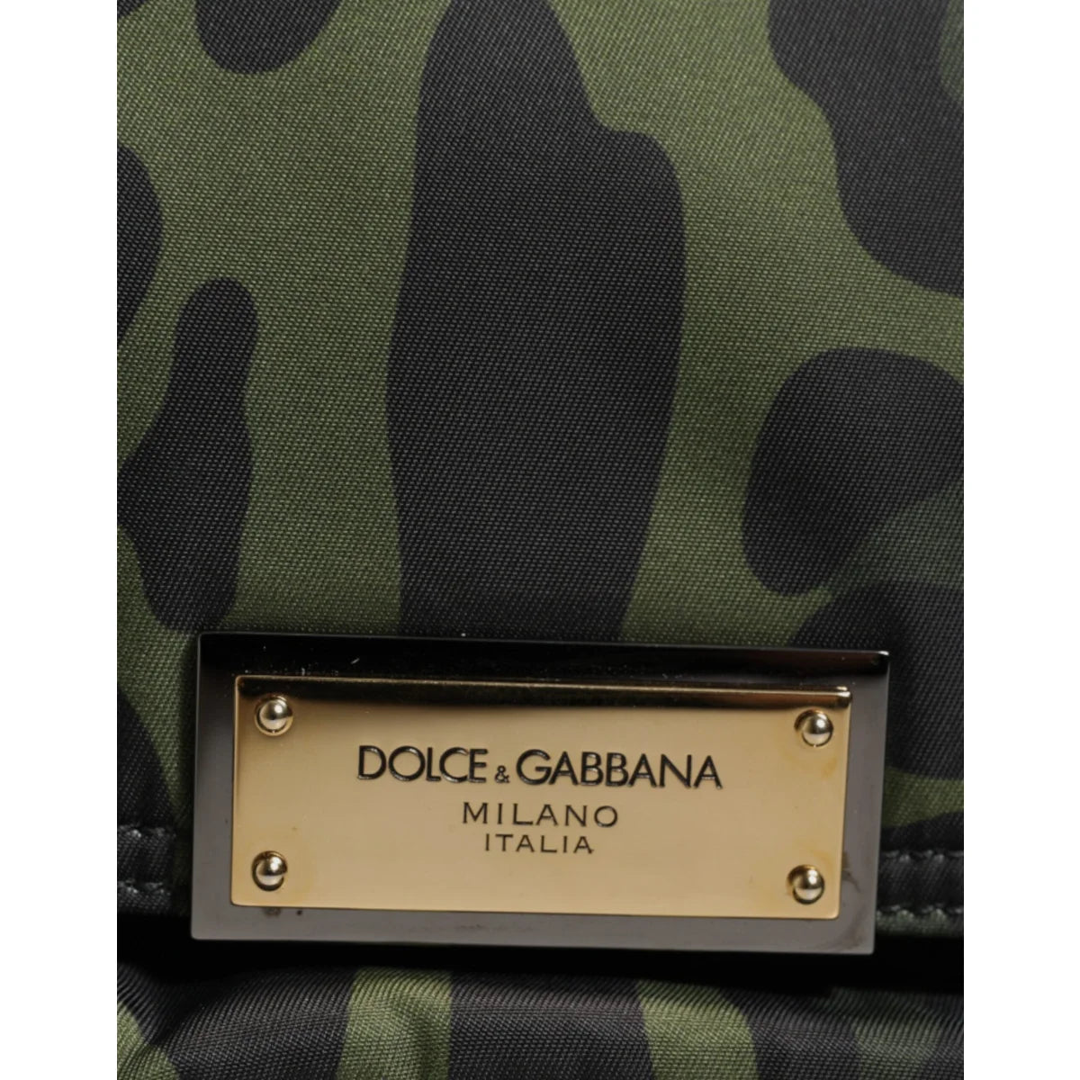 Dolce & Gabbana Green Leopard Print Messenger Bag Made in Italy